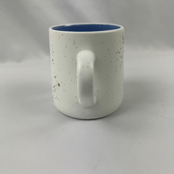 Hamsa Hand Ceramic Coffee Tea Mug 20 oz Blue Hand Gold Colored Stars Evil Eye - Picture 5 of 11